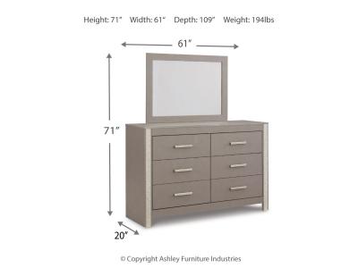 Signature Design by Ashley® Surancha Queen/Full Panel Headboard, Dresser and Mirror - B1145B14