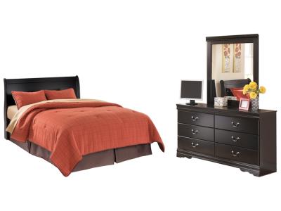 Signature Design by Ashley® Huey Vineyard Queen Sleigh Headboard, Dresser and Mirror - B128B45