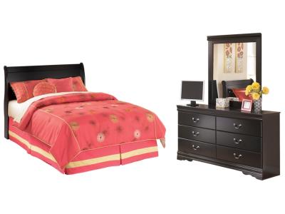Signature Design by Ashley® Huey Vineyard Full Sleigh Headboard, Dresser and Mirror - B128B46