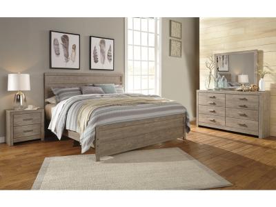 Signature Design by Ashley® Culverbach King Panel Bed, Dresser and Mirror - B070B28