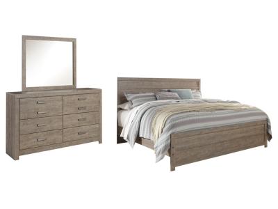 Signature Design by Ashley® Culverbach King Panel Bed, Dresser and Mirror - B070B28