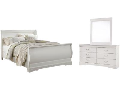 Signature Design by Ashley® Anarasia Queen Sleigh Bed, Dresser and Mirror - B129B5
