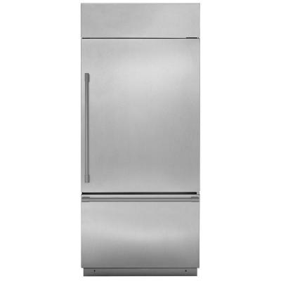 36" Monogram Built In Bottom Freezer Right Swing Stainless Steel Refrigerator - ZICS360NNRH