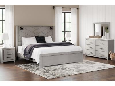 Signature Design by Ashley® Cottonburg King Panel Bed, Dresser and Mirror - B1192B17