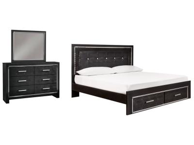 Signature Design by Ashley® Kaydell King Panel Bed with Storage, Dresser and Mirror - B1420B61