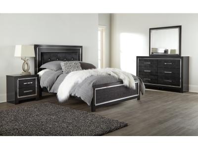 Signature Design by Ashley® Kaydell Queen Upholstered Panel Bed, Dresser and Mirror - B1420B4