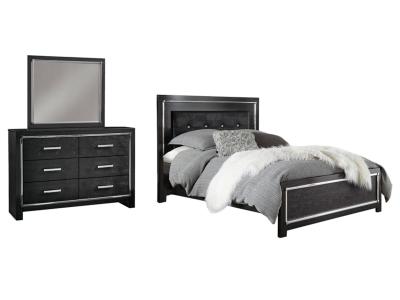 Signature Design by Ashley® Kaydell Queen Upholstered Panel Bed, Dresser and Mirror - B1420B4