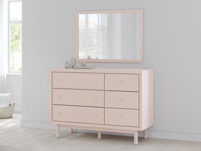Signature Design by Ashley® Wistenpine Twin Upholstered Panel Bed, Dresser and Mirror - B1323B2