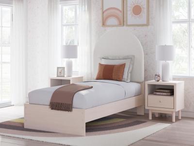 Signature Design by Ashley® Wistenpine Twin Upholstered Panel Bed, Dresser and Mirror - B1323B2