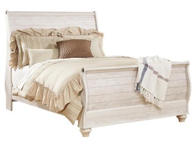 Signature Design by Ashley® Willowton Queen Sleigh Bed, Dresser, Mirror, Chest and 2 Nightstands - B267B56