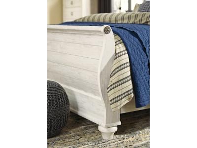 Signature Design by Ashley® Willowton Queen Sleigh Bed, Dresser, Mirror, Chest and 2 Nightstands - B267B56