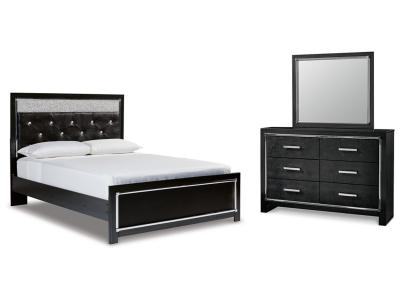 Signature Design by Ashley® Kaydell Queen Upholstered Panel Bed, Dresser and Mirror - B1420B28