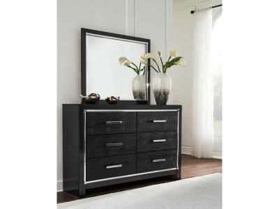 Signature Design by Ashley® Kaydell King Upholstered Panel Bed, Dresser and Mirror - B1420B62