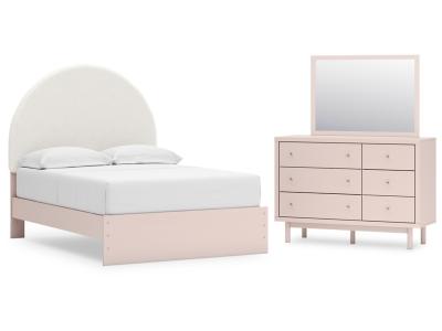 Signature Design by Ashley® Wistenpine Full Upholstered Panel Bed, Dresser and Mirror - B1323B3