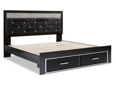 Signature Design by Ashley® Kaydell King Upholstered Panel Storage Platform Bed, Dresser and Mirror - B1420B65