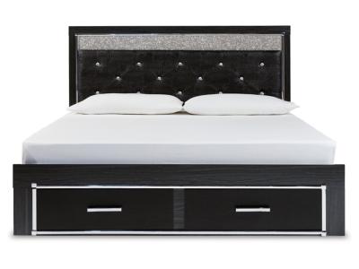 Signature Design by Ashley® Kaydell King Upholstered Panel Storage Platform Bed, Dresser and Mirror - B1420B65