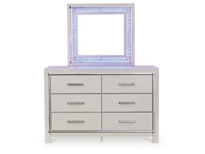 Signature Design by Ashley® Zyniden King Upholstered Panel Bed, Dresser and Mirror - B2114B12