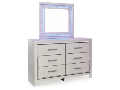 Signature Design by Ashley® Zyniden King Upholstered Panel Bed, Dresser and Mirror - B2114B12