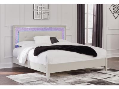 Signature Design by Ashley® Zyniden King Upholstered Panel Bed, Dresser and Mirror - B2114B12