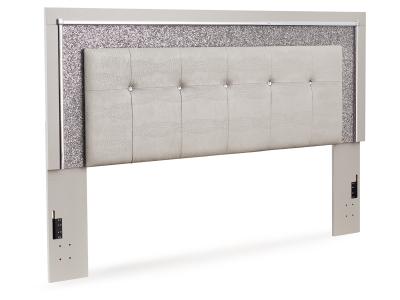 Signature Design by Ashley® Zyniden King Upholstered Panel Headboard, Dresser and Mirror - B2114B10