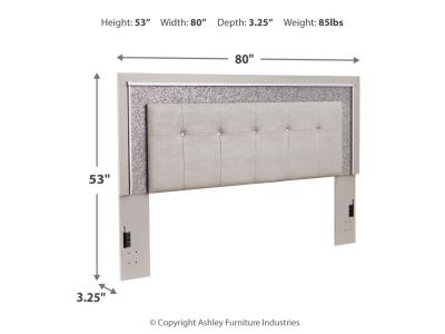 Signature Design by Ashley® Zyniden King Upholstered Panel Headboard, Dresser and Mirror - B2114B10