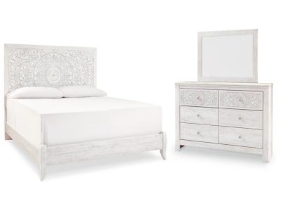 Signature Design by Ashley® Paxberry King Panel Bed, Dresser and Mirror - B181B9
