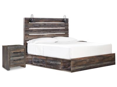 Signature Design by Ashley® Drystan King Panel Storage Bed and 2 Nightstands - B211B84