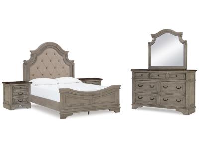 Signature Design by Ashley® Lodenbay Queen Upholstered Panel Bed, Dresser, Mirror and 2 Nightstands - B751B10
