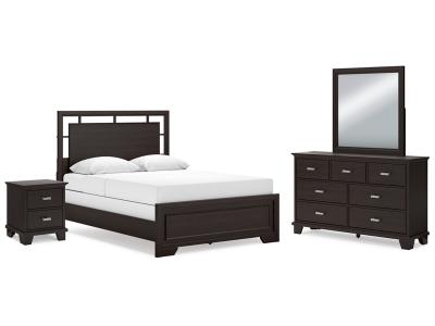 Signature Design by Ashley® Covetown Queen Panel Bed, Dresser, Mirror and Nightstand - B441B12
