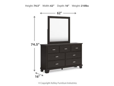 Signature Design by Ashley® Covetown Queen Panel Bed, Dresser, Mirror and Nightstand - B441B12