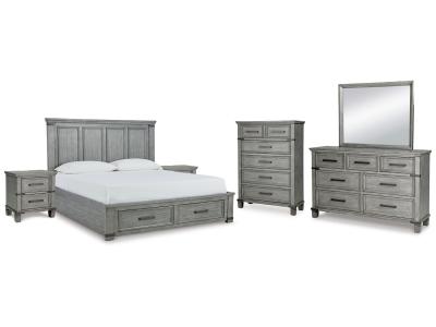 Signature Design by Ashley® Russelyn California King Panel Bed, Dresser, Mirror, Chest and 2 Nightstands - B772B15