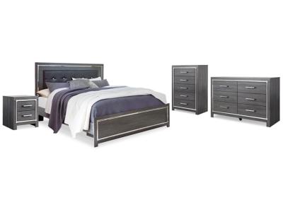Signature Design by Ashley® Lodanna King Upholstered Panel Bed, Dresser, Chest and 2 Nightstands - B214B43