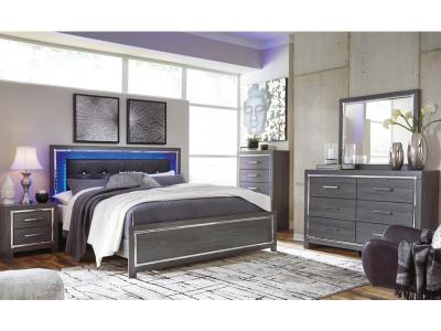 Signature Design by Ashley® Lodanna King Upholstered Panel Bed, Dresser, Chest and 2 Nightstands - B214B43