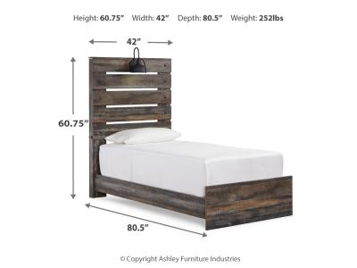 Signature Design by Ashley® Drystan Twin Panel Bed with Storage, Dresser, Mirror and Chest - B211B85