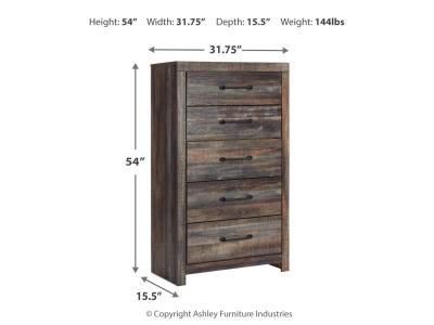 Signature Design by Ashley® Drystan Twin Panel Bed with Storage, Dresser, Mirror and Chest - B211B85