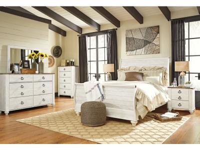 Signature Design by Ashley® Willowton Queen Sleigh Bed, Dresser, Mirror, Chest and Nightstand - B267B57