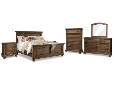 Signature Design by Ashley® Flynnter King Panel Bed, 2 Dressers, Mirror, Chest and 2 Nightstands - B719B26