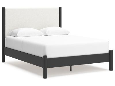 Signature Design by Ashley® Cadmori Queen Upholstered Panel Bed, Dresser and Mirror - B2616B4