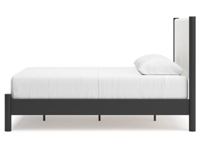 Signature Design by Ashley® Cadmori Queen Upholstered Panel Bed, Dresser and Mirror - B2616B4