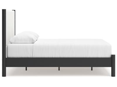 Signature Design by Ashley® Cadmori Queen Upholstered Panel Bed, Dresser and Mirror - B2616B4