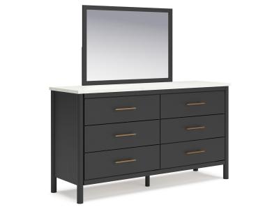 Signature Design by Ashley® Cadmori King Upholstered Panel Bed, Dresser and Mirror - B2616B9
