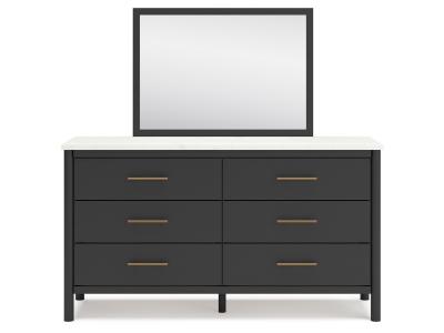 Signature Design by Ashley® Cadmori King Upholstered Panel Bed, Dresser and Mirror - B2616B9