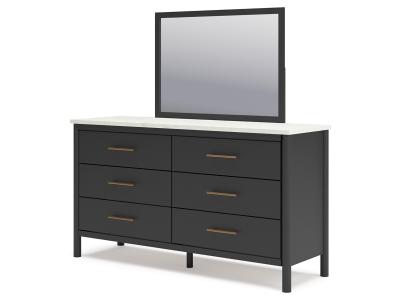 Signature Design by Ashley® Cadmori King Upholstered Panel Bed, Dresser and Mirror - B2616B9