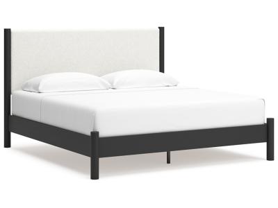Signature Design by Ashley® Cadmori King Upholstered Panel Bed, Dresser and Mirror - B2616B9
