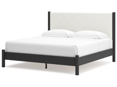 Signature Design by Ashley® Cadmori King Upholstered Panel Bed, Dresser and Mirror - B2616B9