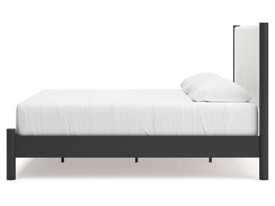 Signature Design by Ashley® Cadmori King Upholstered Panel Bed, Dresser and Mirror - B2616B9