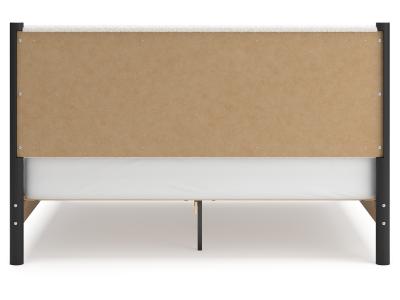 Signature Design by Ashley® Cadmori King Upholstered Panel Bed, Dresser and Mirror - B2616B9