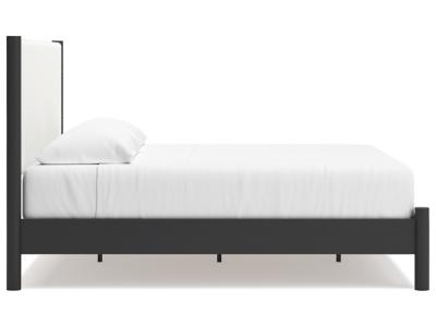 Signature Design by Ashley® Cadmori King Upholstered Panel Bed, Dresser and Mirror - B2616B9
