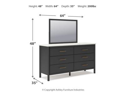 Signature Design by Ashley® Cadmori King Upholstered Panel Bed, Dresser and Mirror - B2616B9