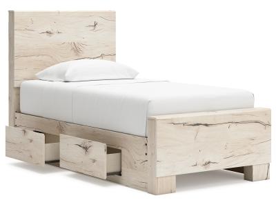 Signature Design by Ashley® Lawroy Twin Panel Bed with Storage, Dresser and Mirror - B2310B36